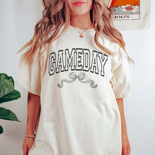 Gameday Bow Comfort Color Tee - Limeberry Designs