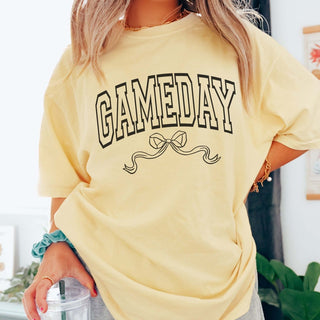 Gameday Bow Comfort Color Tee - Limeberry Designs