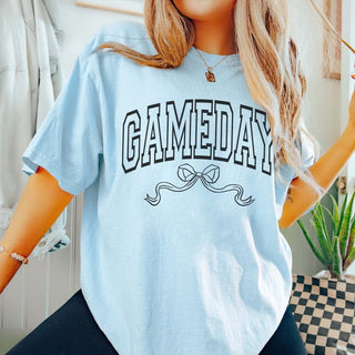 Gameday Bow Comfort Color Tee - Limeberry Designs