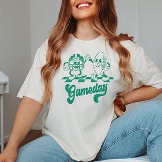 Gameday Football Green Comfort Color Tee - Limeberry Designs