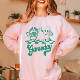 Gameday Football Green Sweatshirt - Limeberry Designs