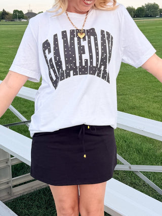 Gameday Polka Dot Comfort Color Graphic Tee - Limeberry Designs