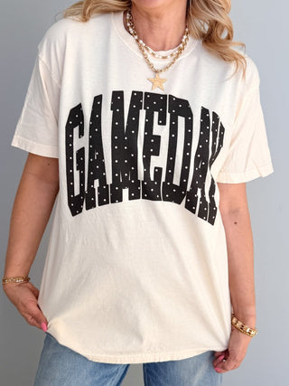 Gameday Polka Dot Comfort Color Graphic Tee - Limeberry Designs