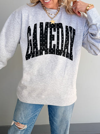Gameday Polka Dot Independent Graphic Sweatshirt - Limeberry Designs