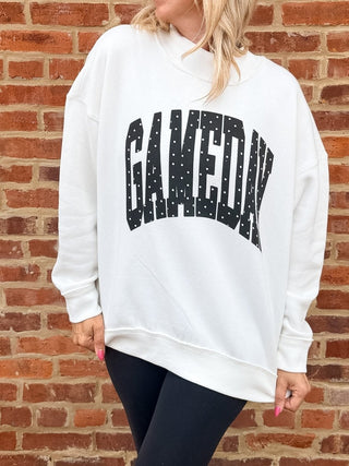 Gameday Polka Dot Mockneck Sweatshirt - Limeberry Designs