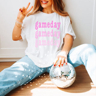 Gameday Repeat Pink Comfort Color Tee - Limeberry Designs