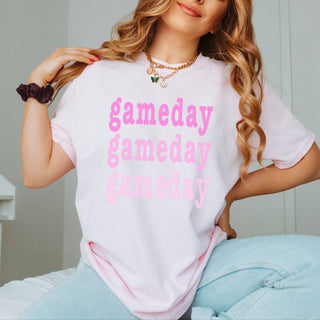 Gameday Repeat Pink Comfort Color Tee - Limeberry Designs