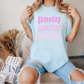 Gameday Repeat Pink Comfort Color Tee - Limeberry Designs