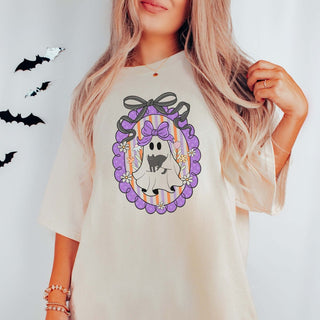 Ghost In Purple Frame Comfort Color Graphic Tee - Limeberry Designs