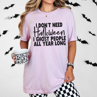 Ghost People All Year Long Bella Graphic Tee - Limeberry Designs