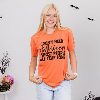 Ghost People All Year Long Bella Graphic Tee - Limeberry Designs