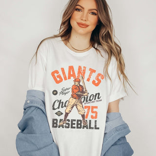 Giants Vintage Baseball Team Wholesale Tee - Fast Shipping - Limeberry Designs