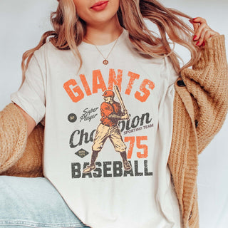 Giants Vintage Baseball Team Wholesale Tee - Fast Shipping - Limeberry Designs