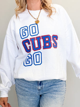 Go Cubs Go Graphic Sweatshirt - Limeberry Designs