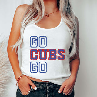 Go Cubs Go Graphic Tank - Limeberry Designs
