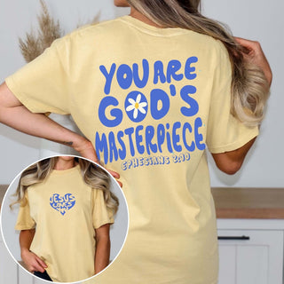 God's Masterpiece Comfort Color Tee With Front & Back Designs - Limeberry Designs