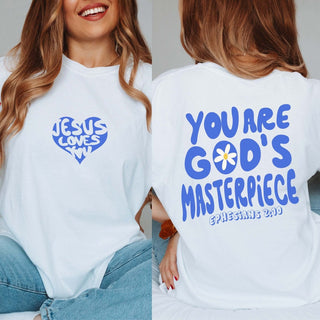 God's Masterpiece Comfort Color Tee With Front & Back Designs - Limeberry Designs