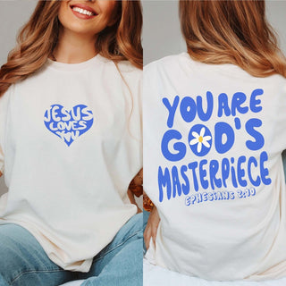 God's Masterpiece Comfort Color Tee With Front & Back Designs - Limeberry Designs