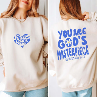 God's Masterpiece Sweatshirt With Front & Back Designs - Limeberry Designs