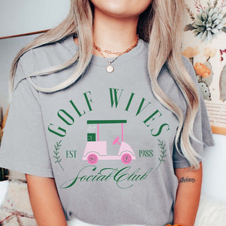 Golf Wives Social Club Comfort Color Graphic Tee - Limeberry Designs