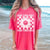 Good Vibes Only Flower Smile Comfort Color Wholesale Tee - Popular Item - Limeberry Designs