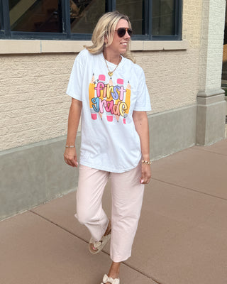 Grade Level Pencil Teacher Comfort Color Graphic Tee