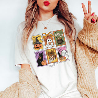 Halloween Stamp Collage Bella Graphic Tee - Limeberry Designs
