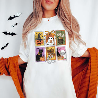 Halloween Stamp Collage Bella Graphic Tee - Limeberry Designs