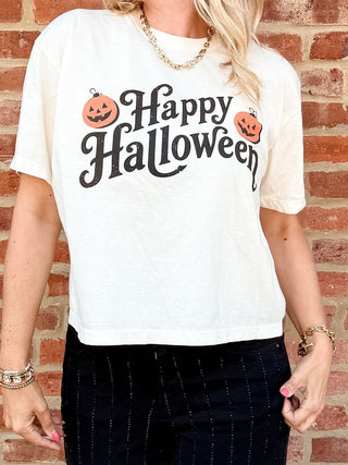 Happy Halloween Boxy Comfort Color Tee - Limeberry Designs