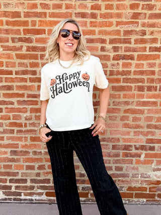 Happy Halloween Boxy Comfort Color Tee - Limeberry Designs