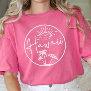 Hawaii Circle Comfort Color Wholesale Tee - Quick Shipping - Limeberry Designs