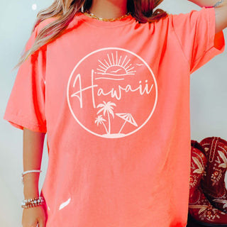 Hawaii Circle Comfort Color Wholesale Tee - Quick Shipping - Limeberry Designs