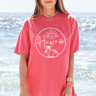 Hawaii Circle Comfort Color Wholesale Tee - Quick Shipping - Limeberry Designs