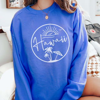 Hawaii Circle Comfort Colors Wholesale Crew - Quick Shipping - Limeberry Designs