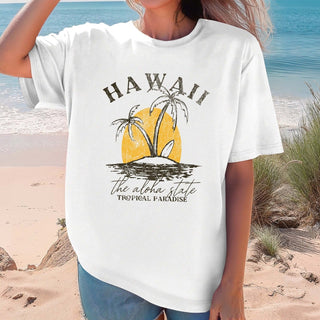 Hawaii Tropical Paradise Comfort Color Wholesale Tee - Quick Shipping - Limeberry Designs