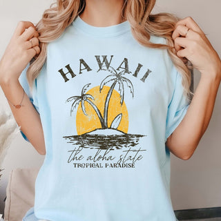 Hawaii Tropical Paradise Comfort Color Wholesale Tee - Quick Shipping - Limeberry Designs