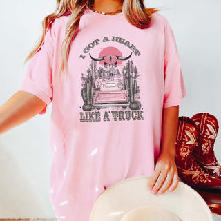 Heart Like A Truck Comfort Color Tee - Fast Shipping - Limeberry Designs