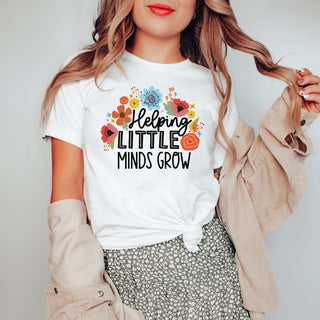 Helping Little Minds Grow Bella Graphic Tee - Limeberry Designs