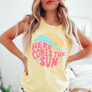 Here Comes The Sun Comfort Color Tank - Limeberry Designs