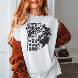 Here's To Strong Women Wholesale Tee - Fast Shipping - Limeberry Designs