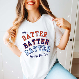 Hey Batter Graphic Bella Tee - Limeberry Designs