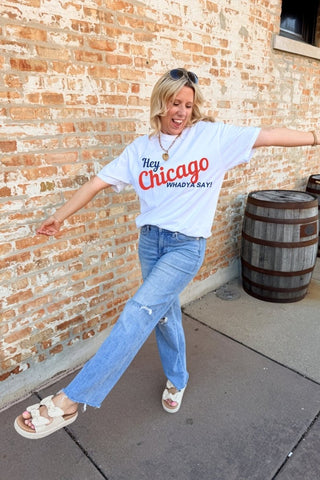 Hey Chicago Whadya Say Bella Graphic Tee - Limeberry Designs