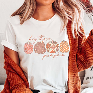 Hey There Pumpkin Wholesale Bella Graphic Tee - Fast Shipping - Limeberry Designs