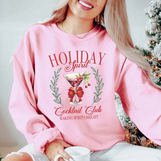 Holiday Spirit Cocktail Club Graphic Sweatshirt - Limeberry Designs