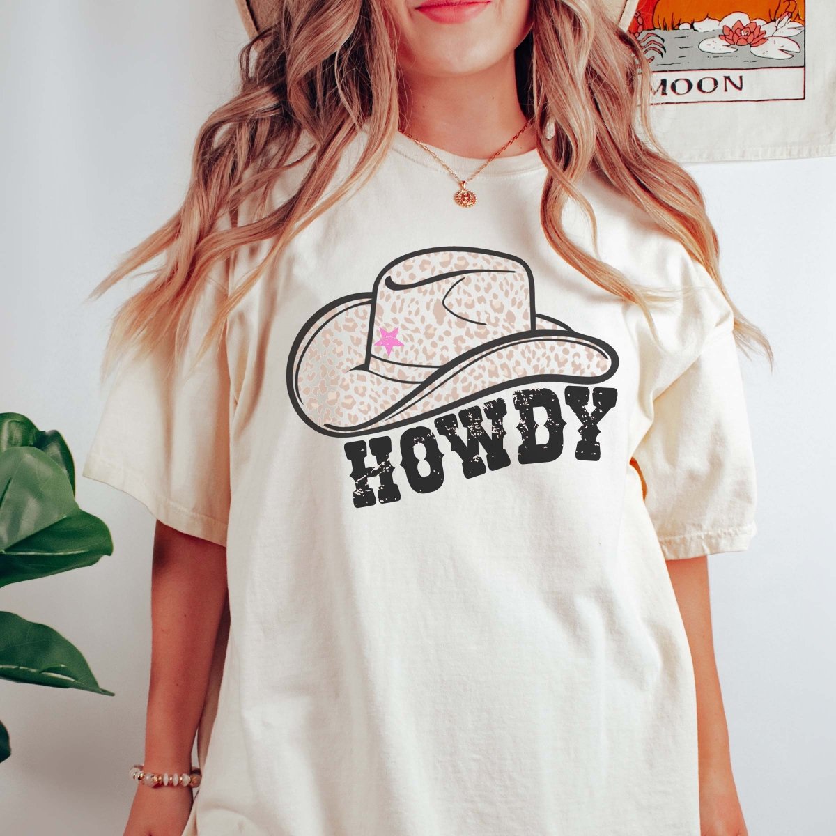 Howdy Cowboy Hat Comfort Color Tee - Limeberry Designs