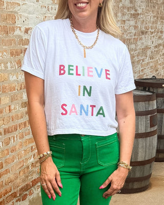 I Believe in Santa Boxy Comfort Color Tee - Limeberry Designs