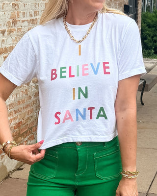 Santa shirt for women, boxy fit Comfort Colors Christmas graphic tee