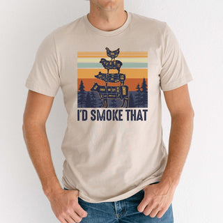 I'd Smoke That Grilling Graphic Tee - Limeberry Designs