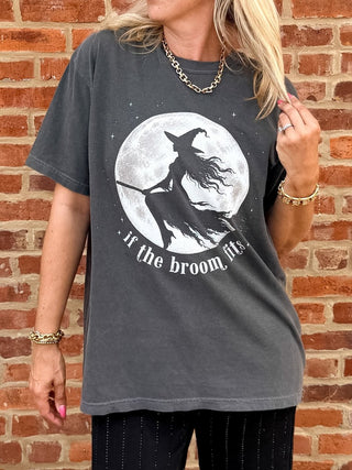 If the Broom Fits Comfort Color Tee - Limeberry Designs