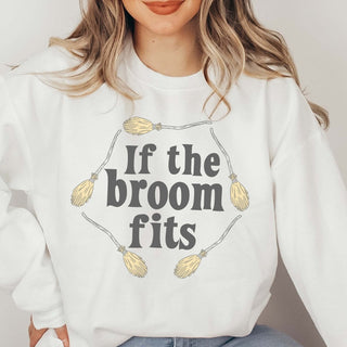If the Broom Fits Crew Sweatshirt - Limeberry Designs
